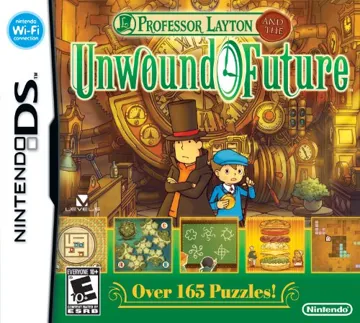 Professor Layton and the Unwound Future (USA) box cover front